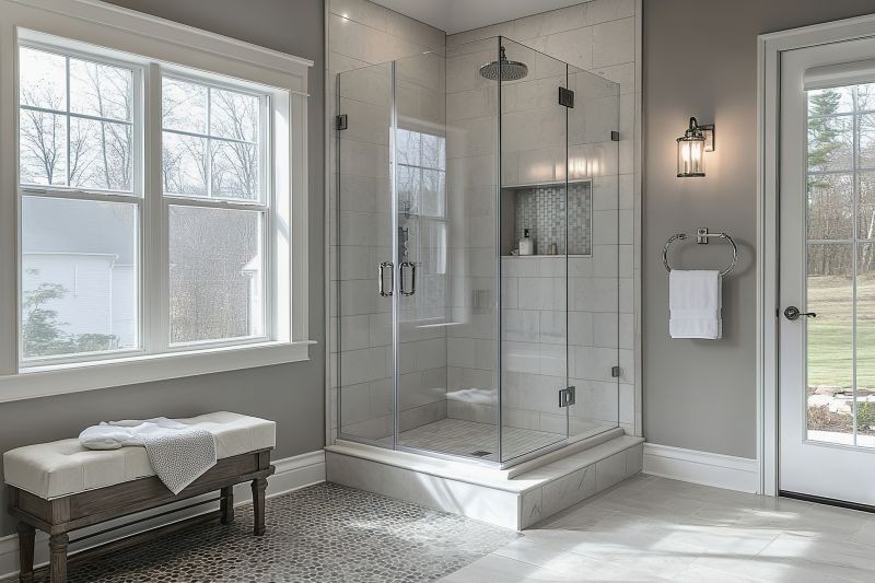 Open Shower with Minimal Frame