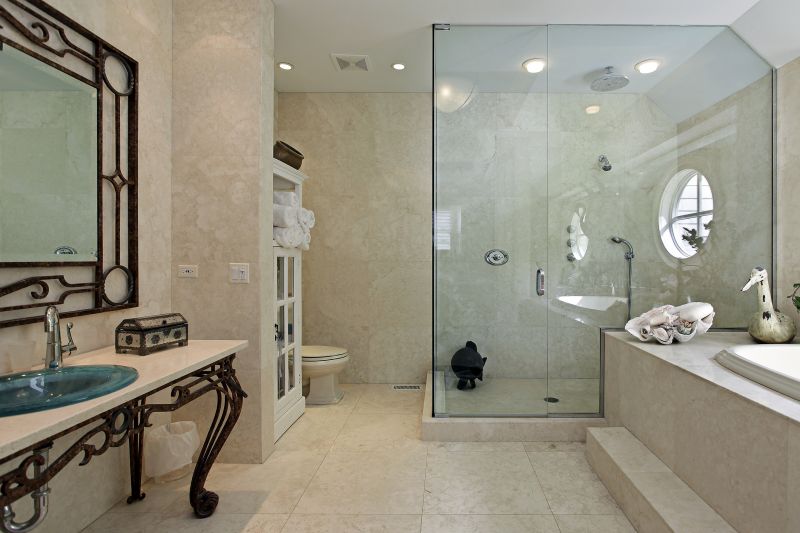 Stylish Bathroom with New Shower